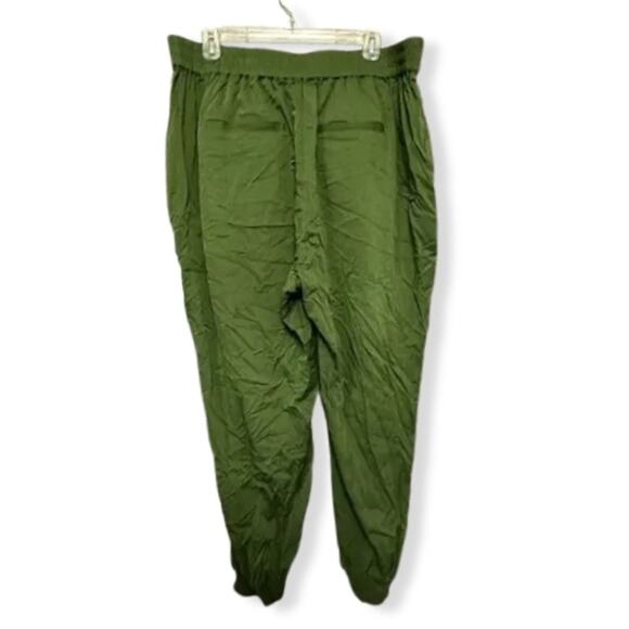 11 Honore Woven Joggers Drapey Fit Elastic Waistband Back Pocket Green W 4X NWOT - Picture 5 of 9